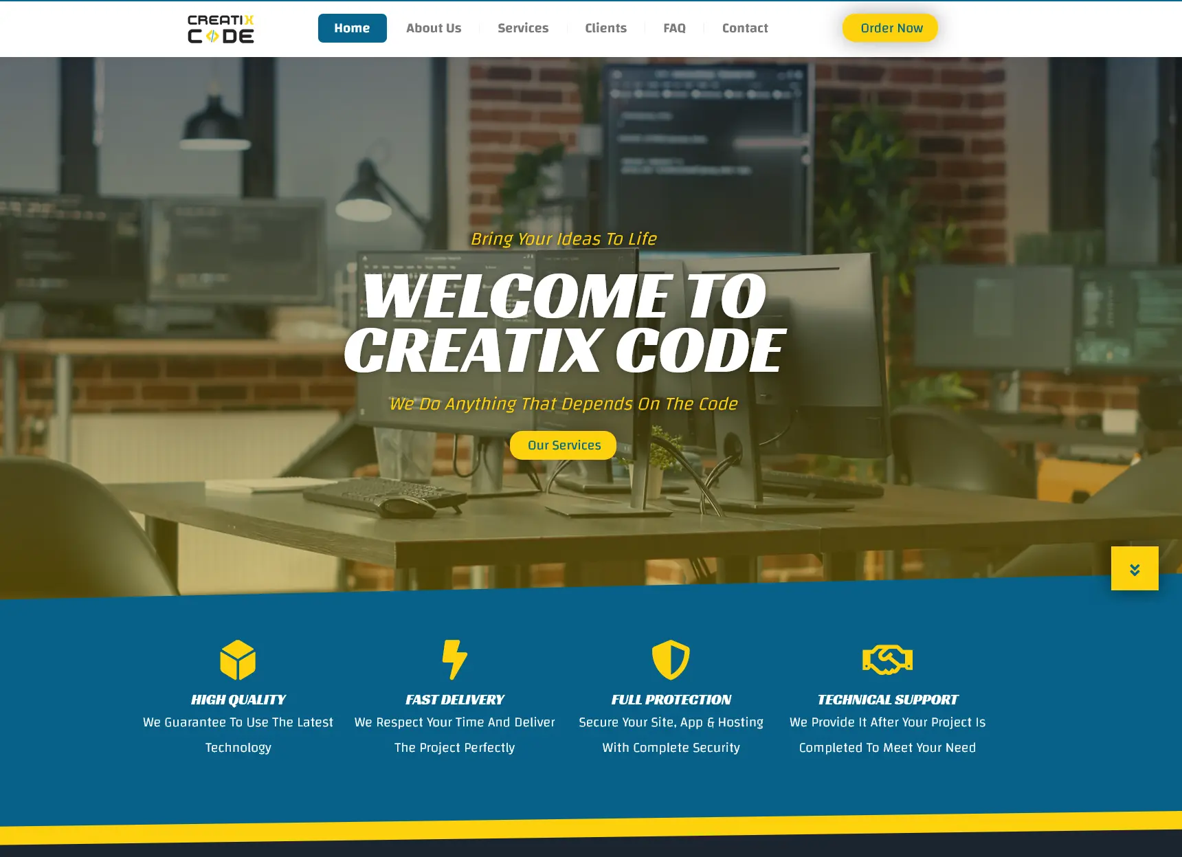 تصميم وتطوير موقع Creatix Code بآمستردام هولندا