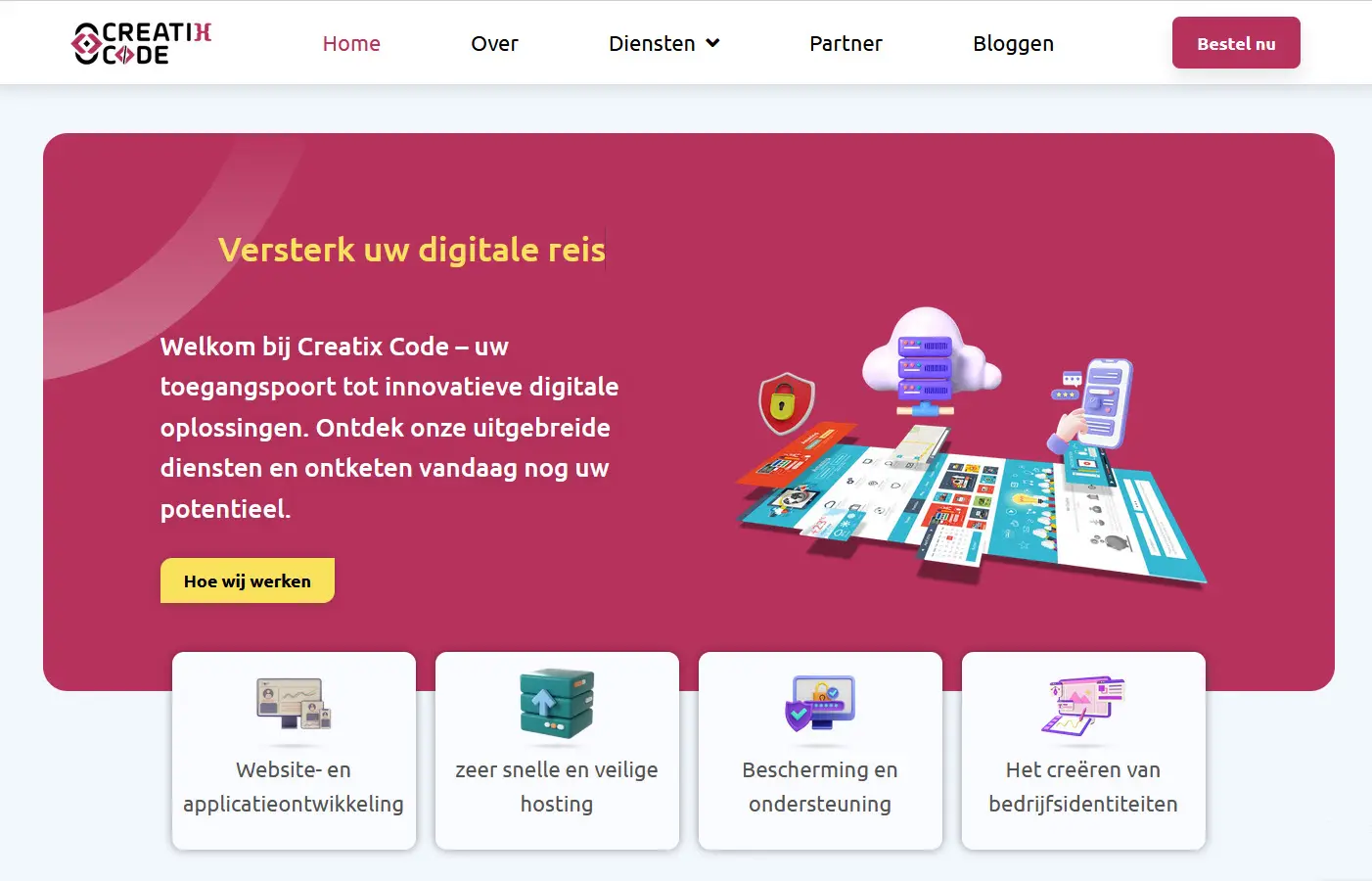 الصفحة الرسمية لشركة كريتكس كود creatix code بهولندا